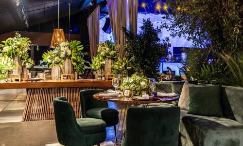Luxurious indoor setting featuring ornate floral arrangements and elegant seating, perfect for special occasions. — Skirting