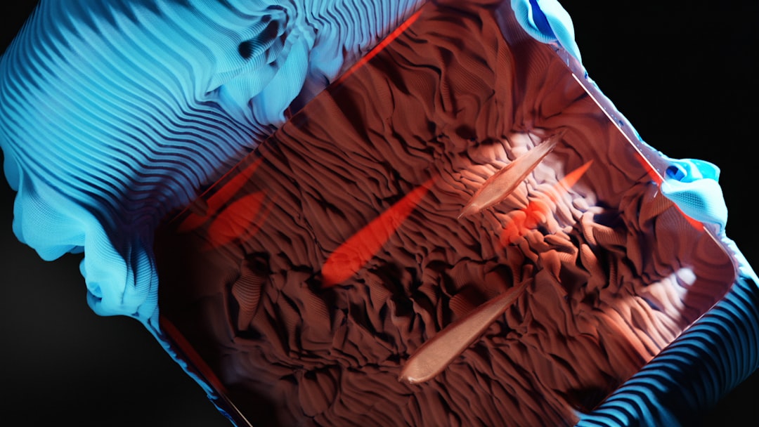 Abstract visualization of fluid dynamics with flowing particles